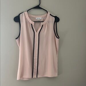 Calvin Klein Women's Blush Sleeveless Blouse